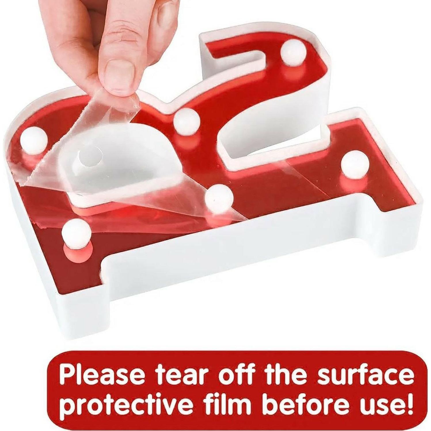 Luces de Letras LED Maimeili Rojo 15x6 cm Decoración Fiesta