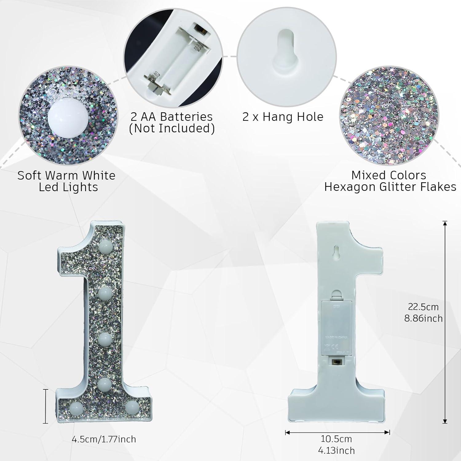 Letras Iluminadas LED Marquee KANLONG - 26 Letras + 10 Números