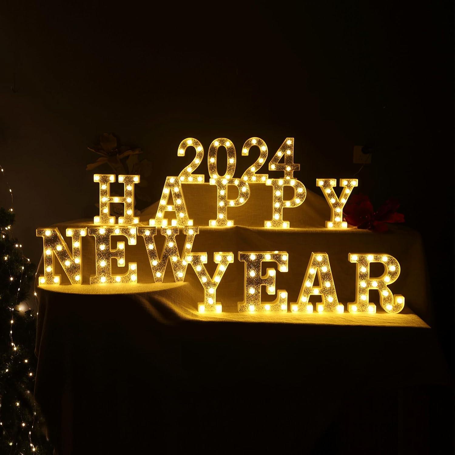 Letras Iluminadas LED Marquee KANLONG - 26 Letras + 10 Números