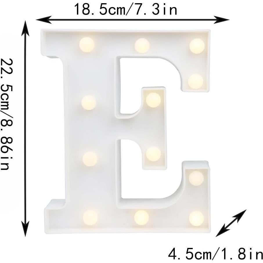 Letras Iluminadas Elnsivo E - Cartel LED Control Remoto