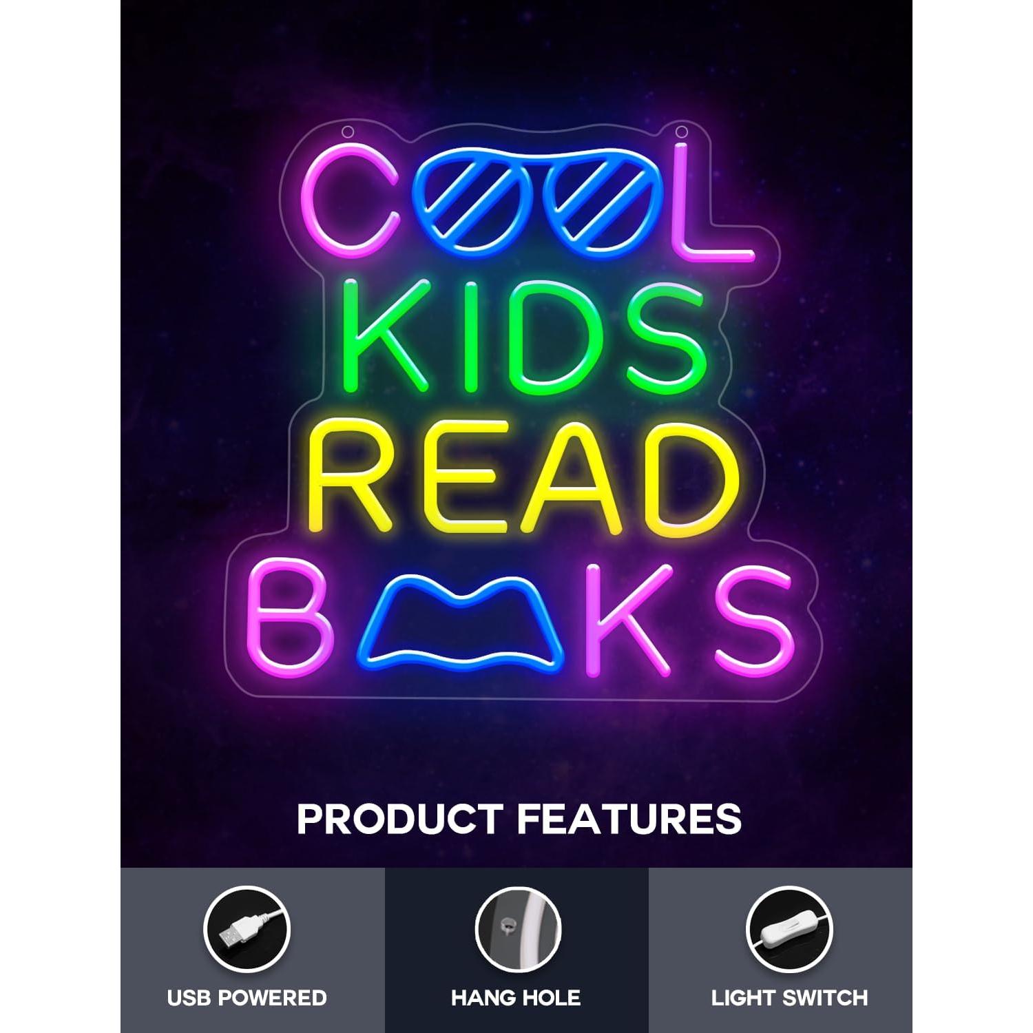 Letrero Neón Lumoonosity Cool Kids Read Books - LED USB