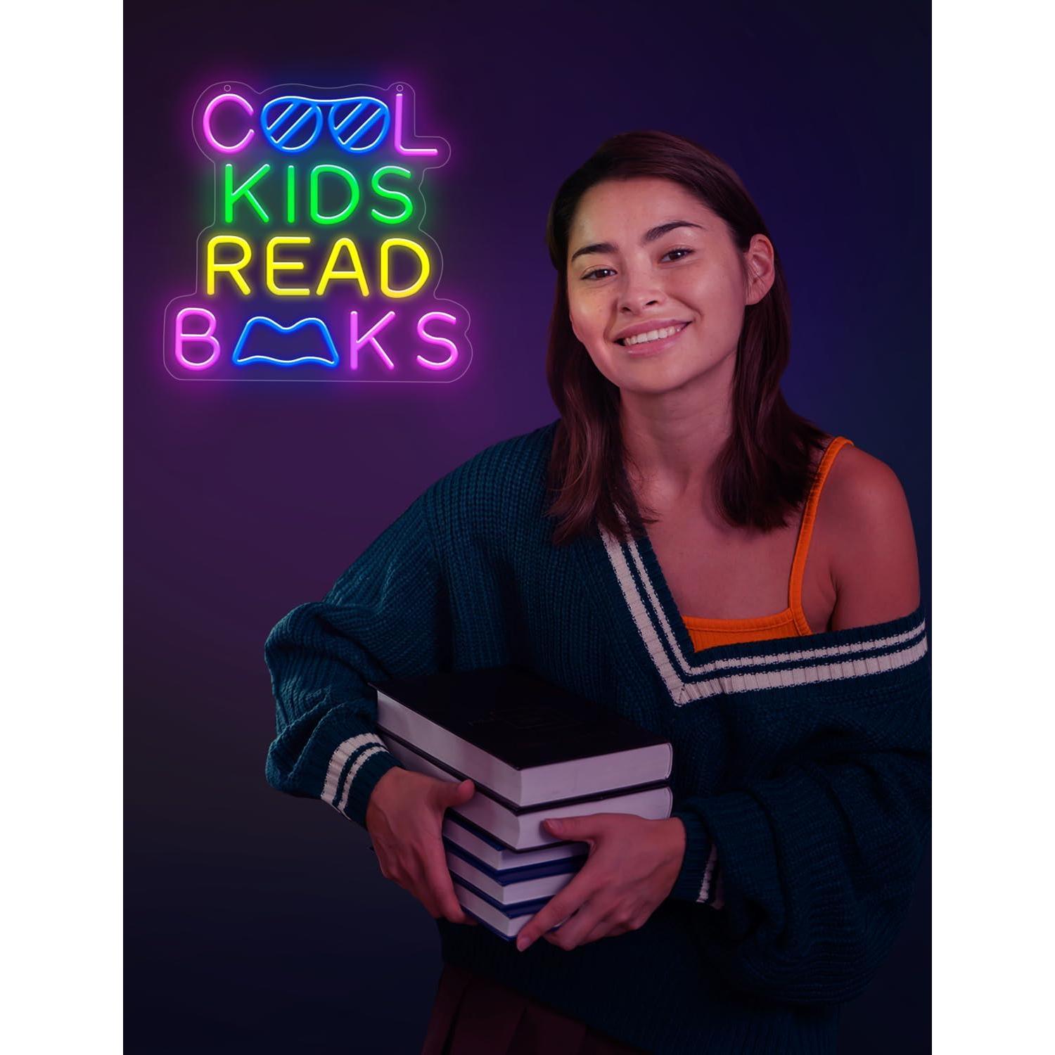 Letrero Neón Lumoonosity Cool Kids Read Books - LED USB