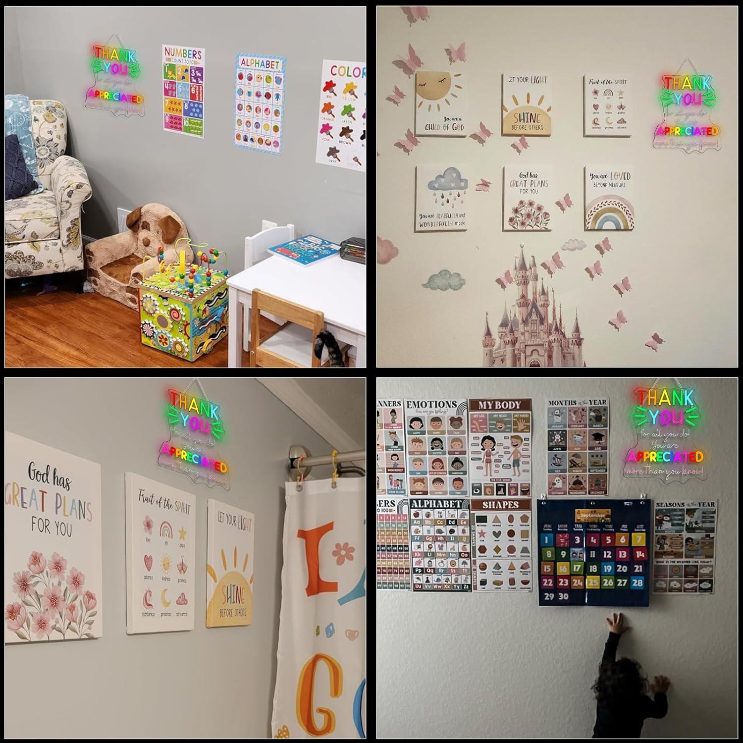 Señal Neón LED Gracias Apreciado WLHOPE 32x38 cm USB