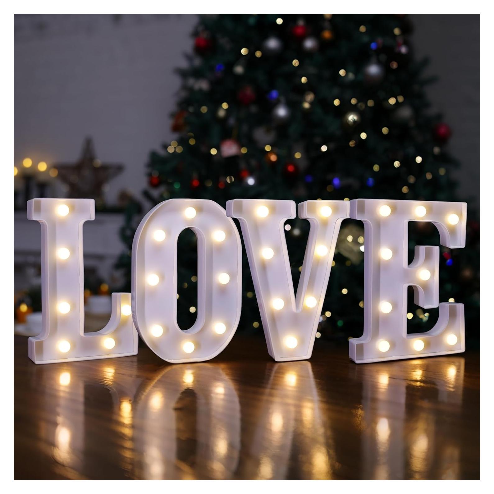 Letrero LED Iluminado LOVE TEHIBIEN para Decoración Romántica