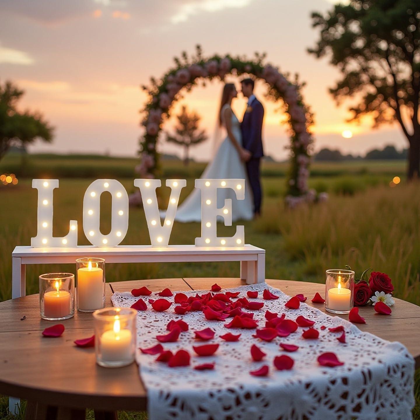 Letrero LED Iluminado LOVE TEHIBIEN para Decoración Romántica