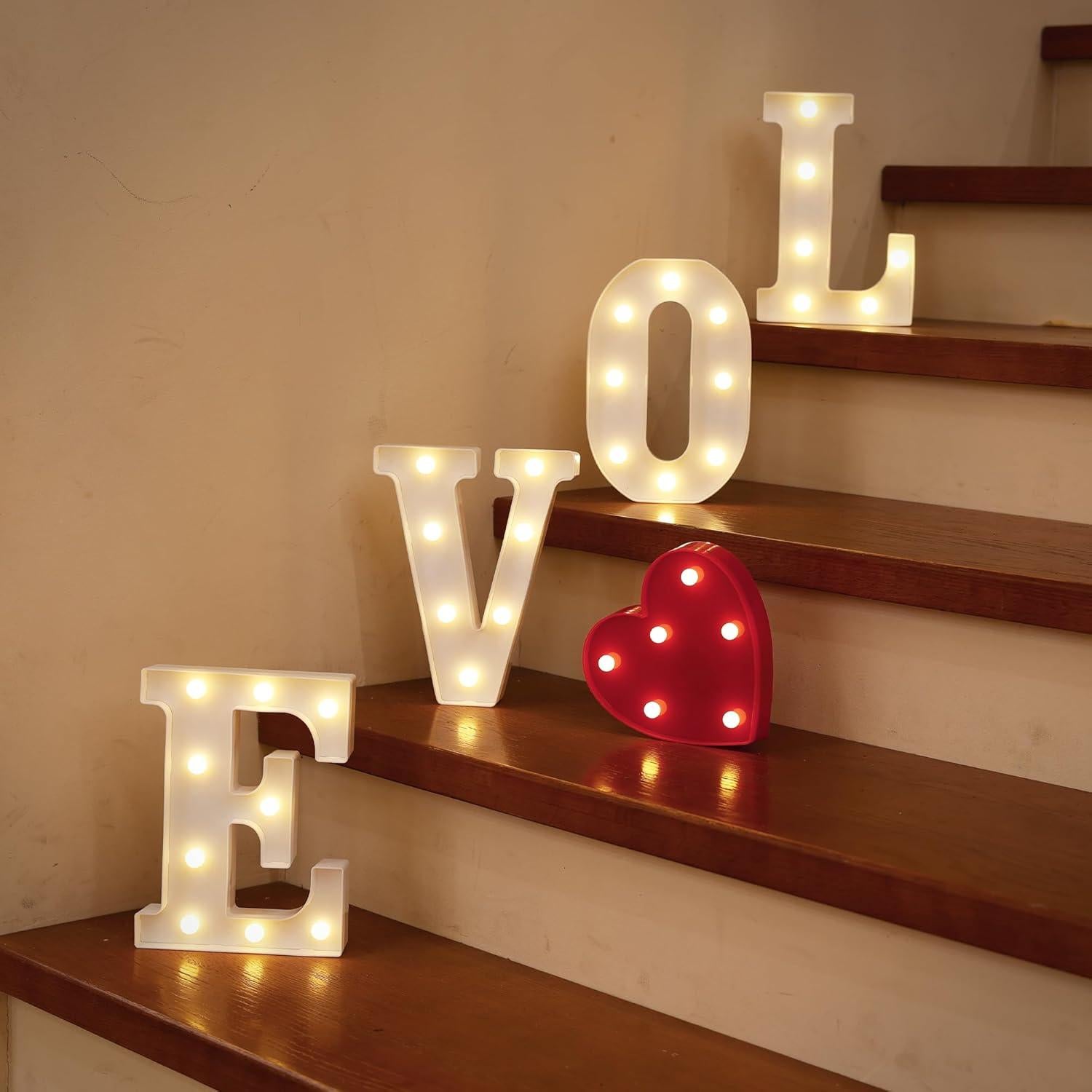 Letrero LED Iluminado LOVE TEHIBIEN para Decoración Romántica