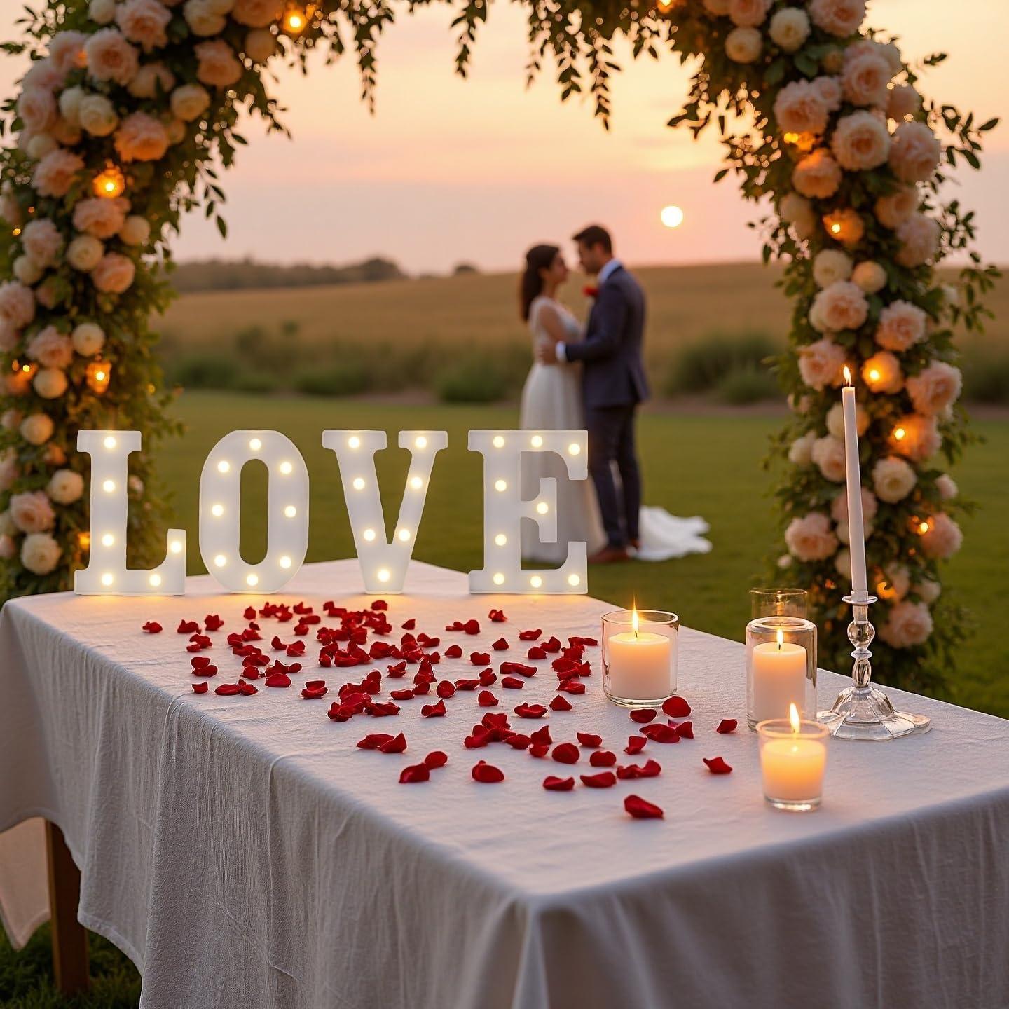 Letrero LED Iluminado LOVE TEHIBIEN para Decoración Romántica