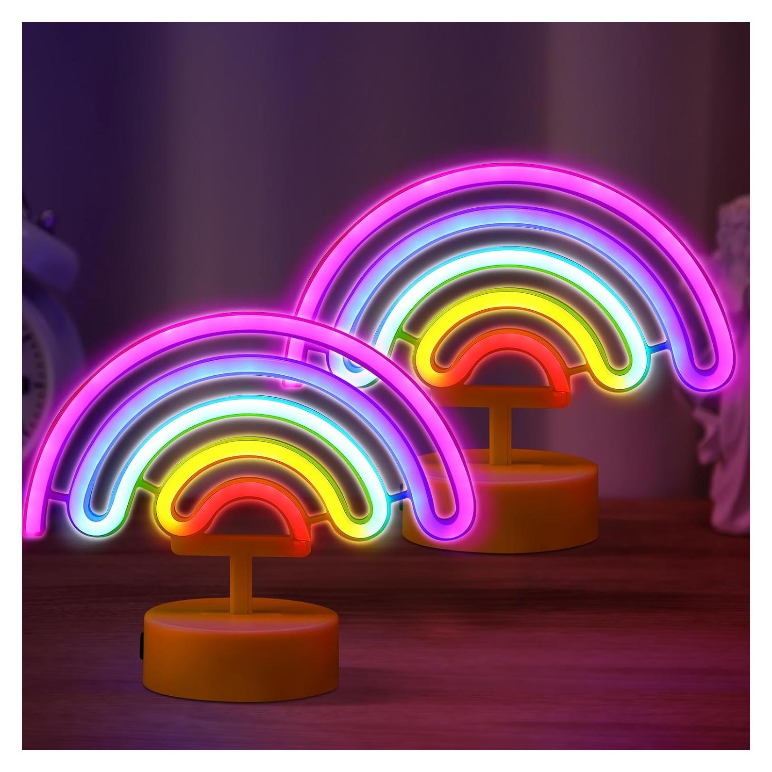Luz Neon Arcoíris LED Retisee 2 Pcs 19 cm USB Batería