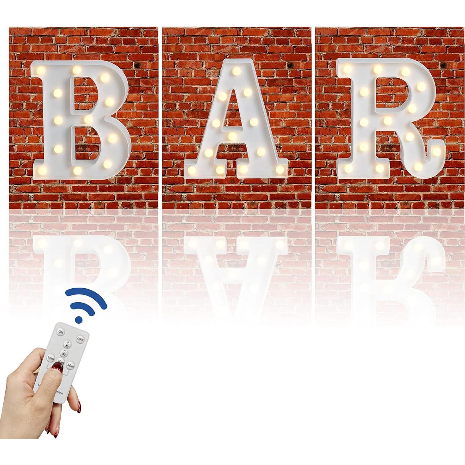 Luces de Letras LED Rdutuok para Decoración de Bar y Fiesta