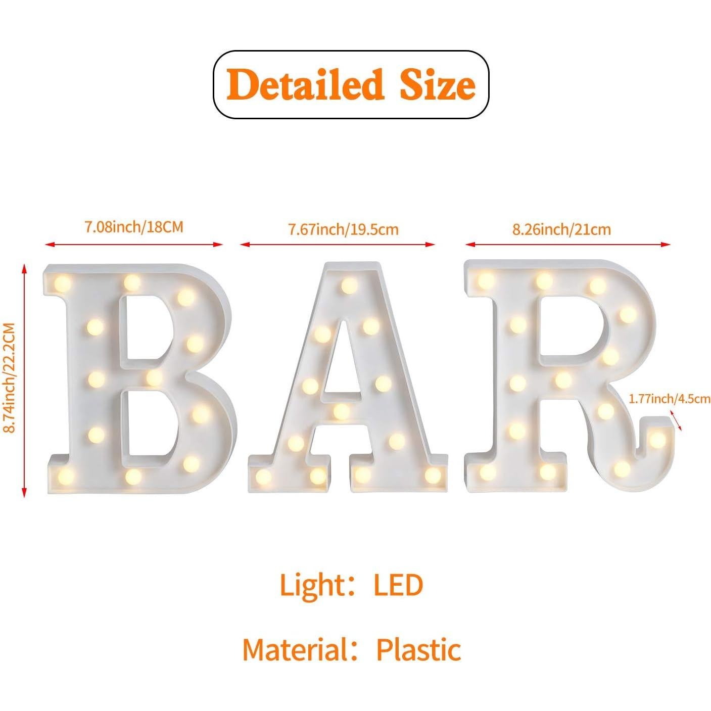 Luces de Letras LED Rdutuok para Decoración de Bar y Fiesta