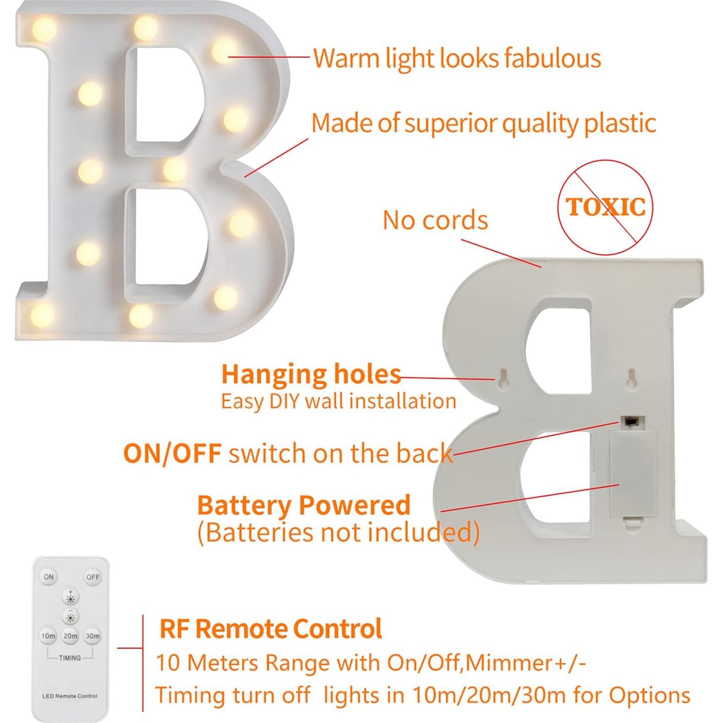 Luces de Letras LED Rdutuok para Decoración de Bar y Fiesta