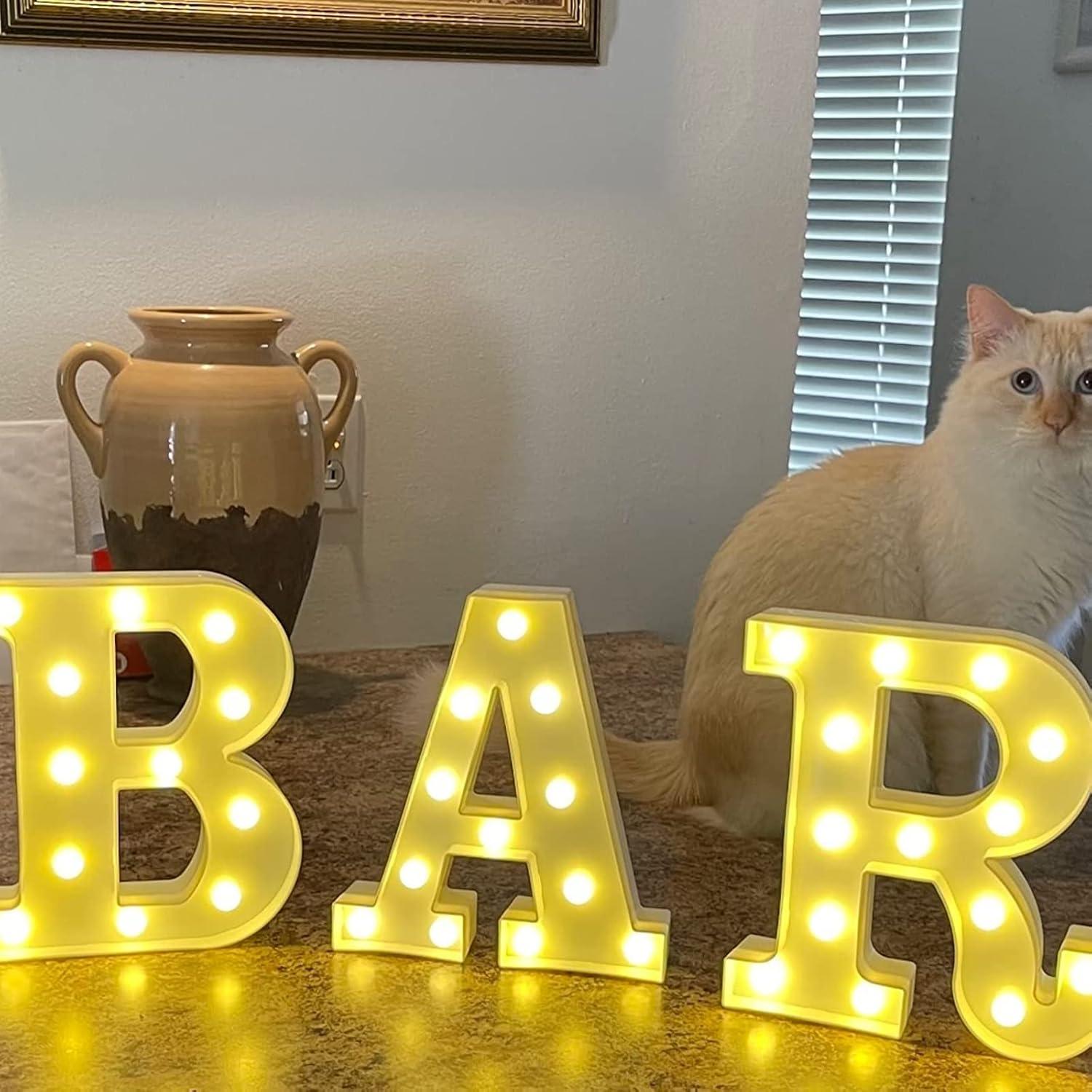 Luces de Letras LED Rdutuok para Decoración de Bar y Fiesta