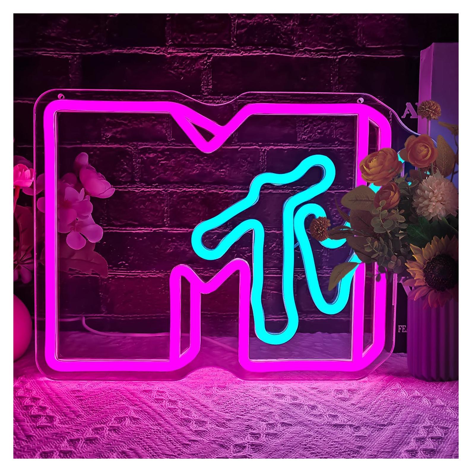 Luz de Neón Musical LED Vveikea Signo TV Regulable 0.5kg