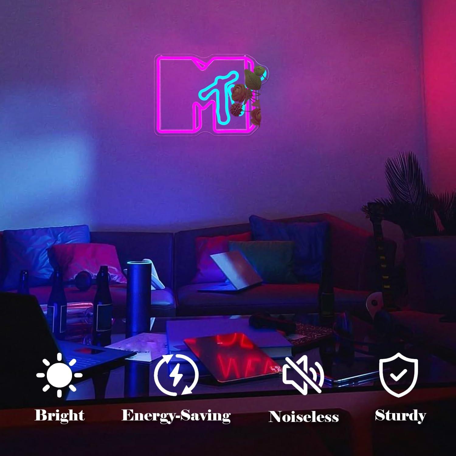 Luz de Neón Musical LED Vveikea Signo TV Regulable 0.5kg