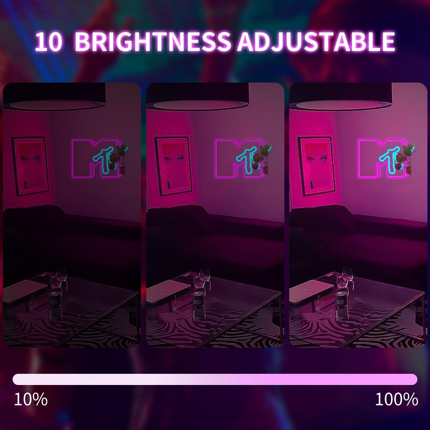 Luz de Neón Musical LED Vveikea Signo TV Regulable 0.5kg