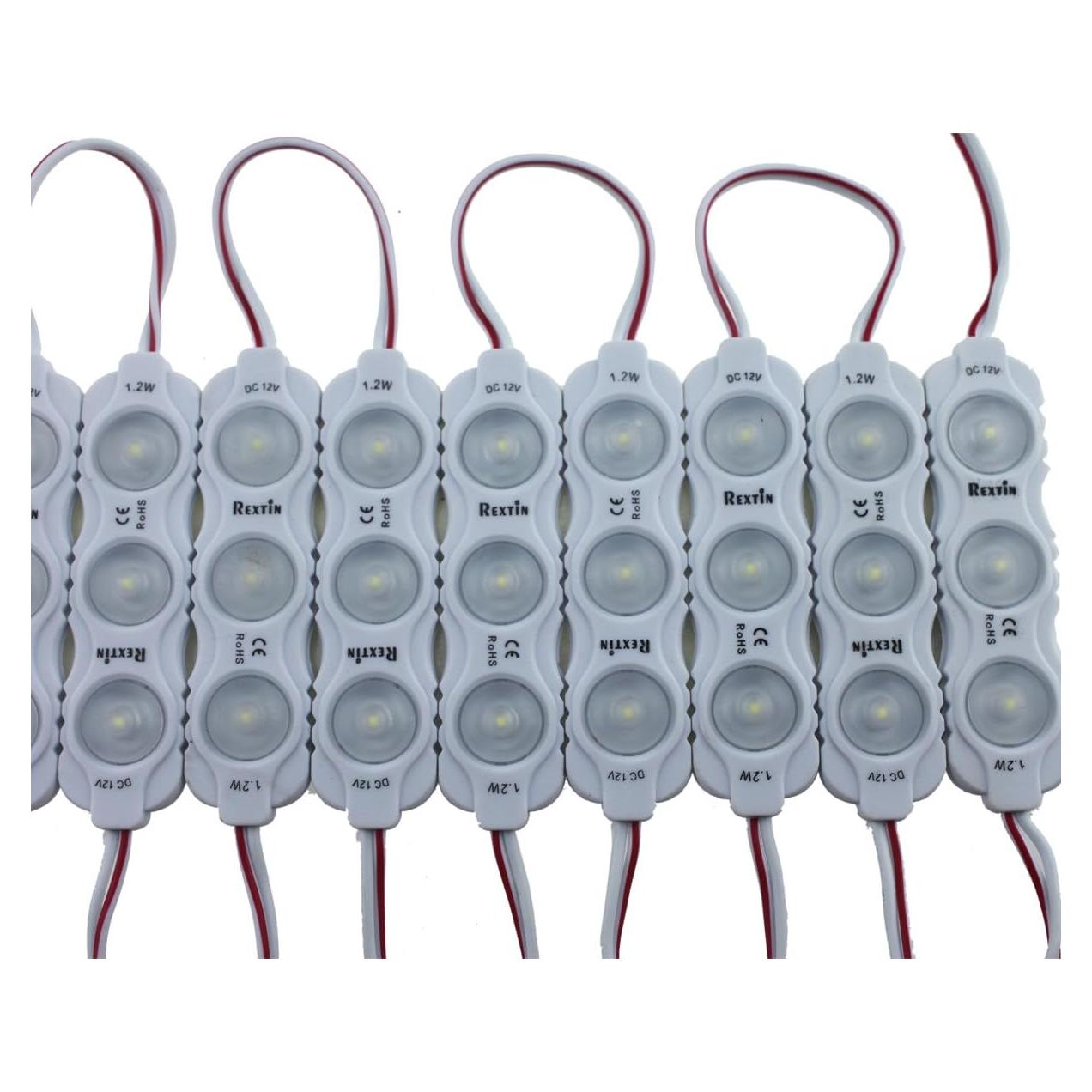 Módulos LED Rextin 2835 200pcs 120-150LM Impermeables