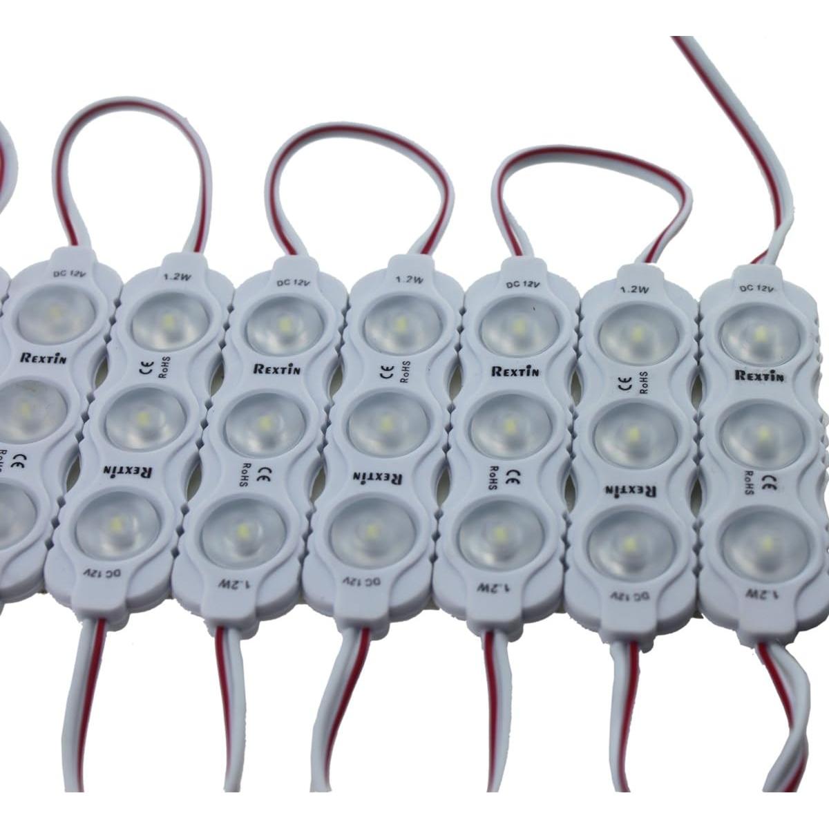 Módulos LED Rextin 2835 200pcs 120-150LM Impermeables