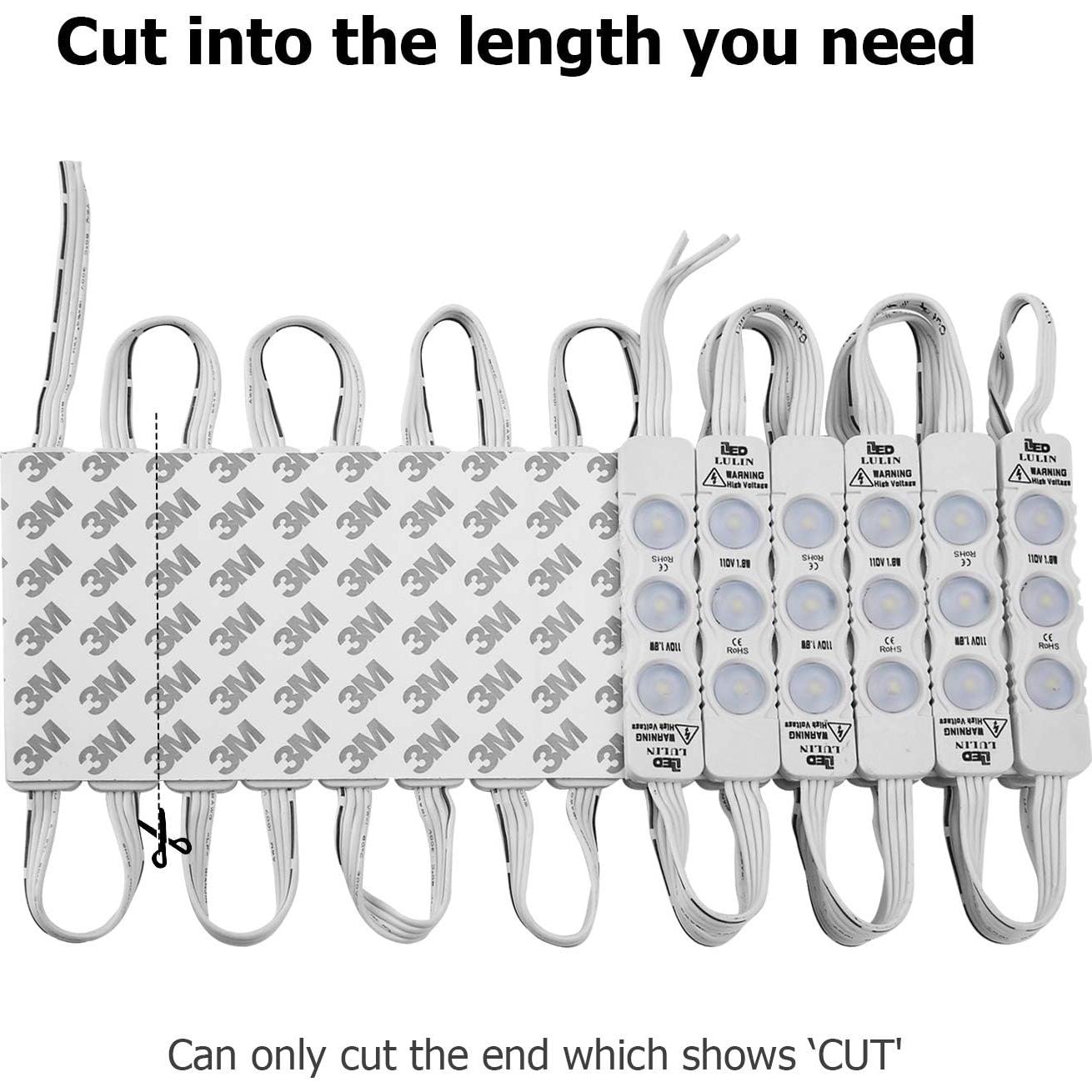 Tiras LED Módulo Lulin 100PCS 1.8W Blancas 16.5m IP67