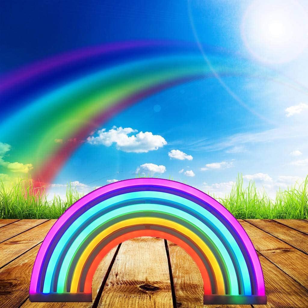 Letrero de luz de neón arcoíris Nordstylee LED 30x16 cm