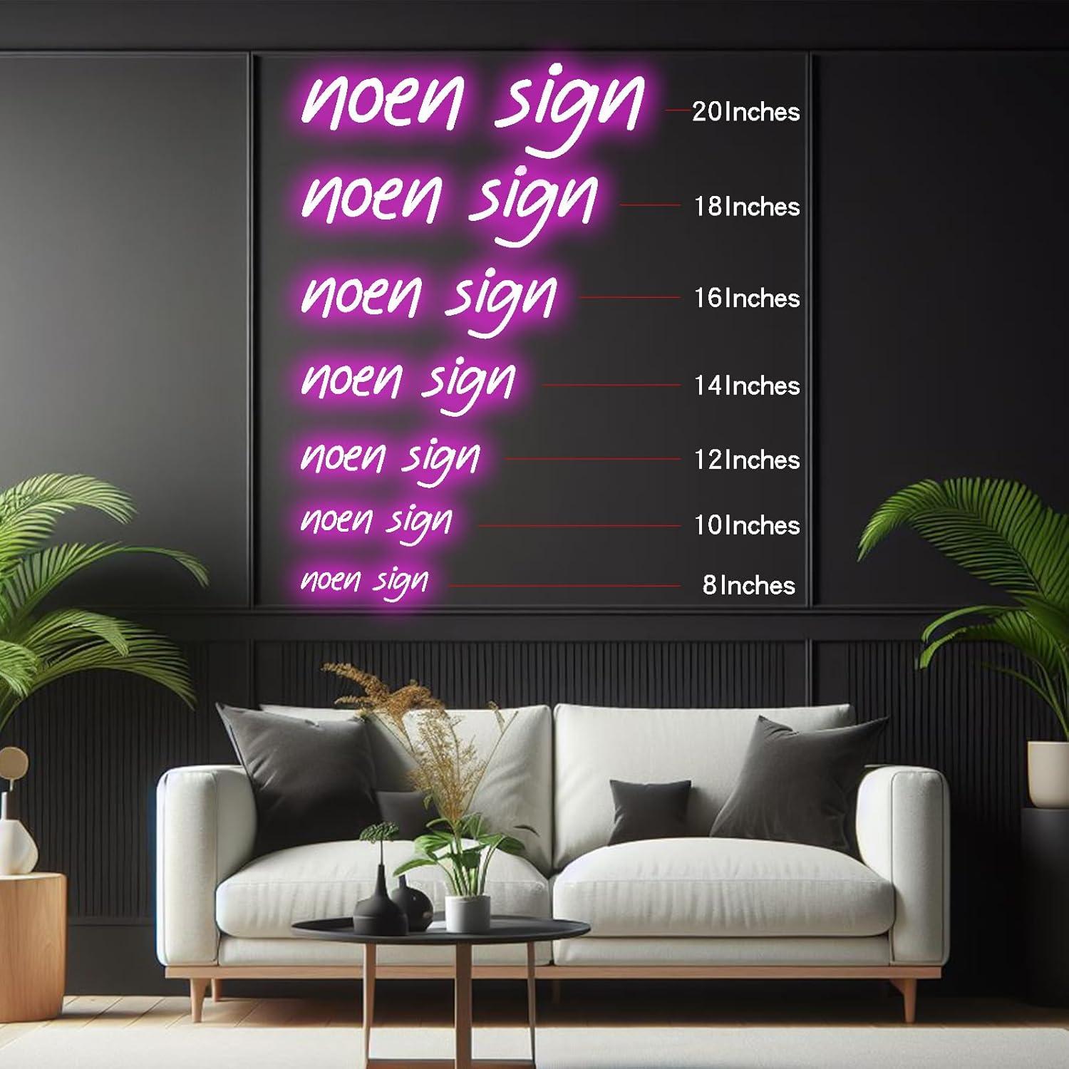 Letrero de Neón Personalizado YOSLEDUP 25-152 cm LED Decorativo