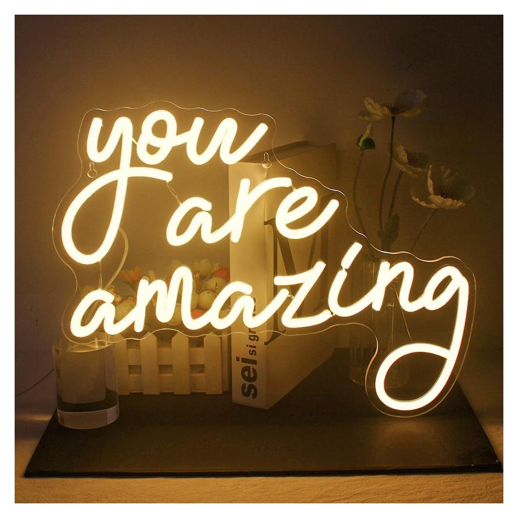 Letrero de Neón Eres Increíble JURONGYILU 32x40 cm USB