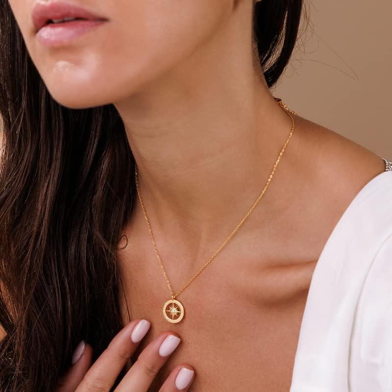 Collar Choker Oro Baño Galis 45.72 cm con Diamante Falso