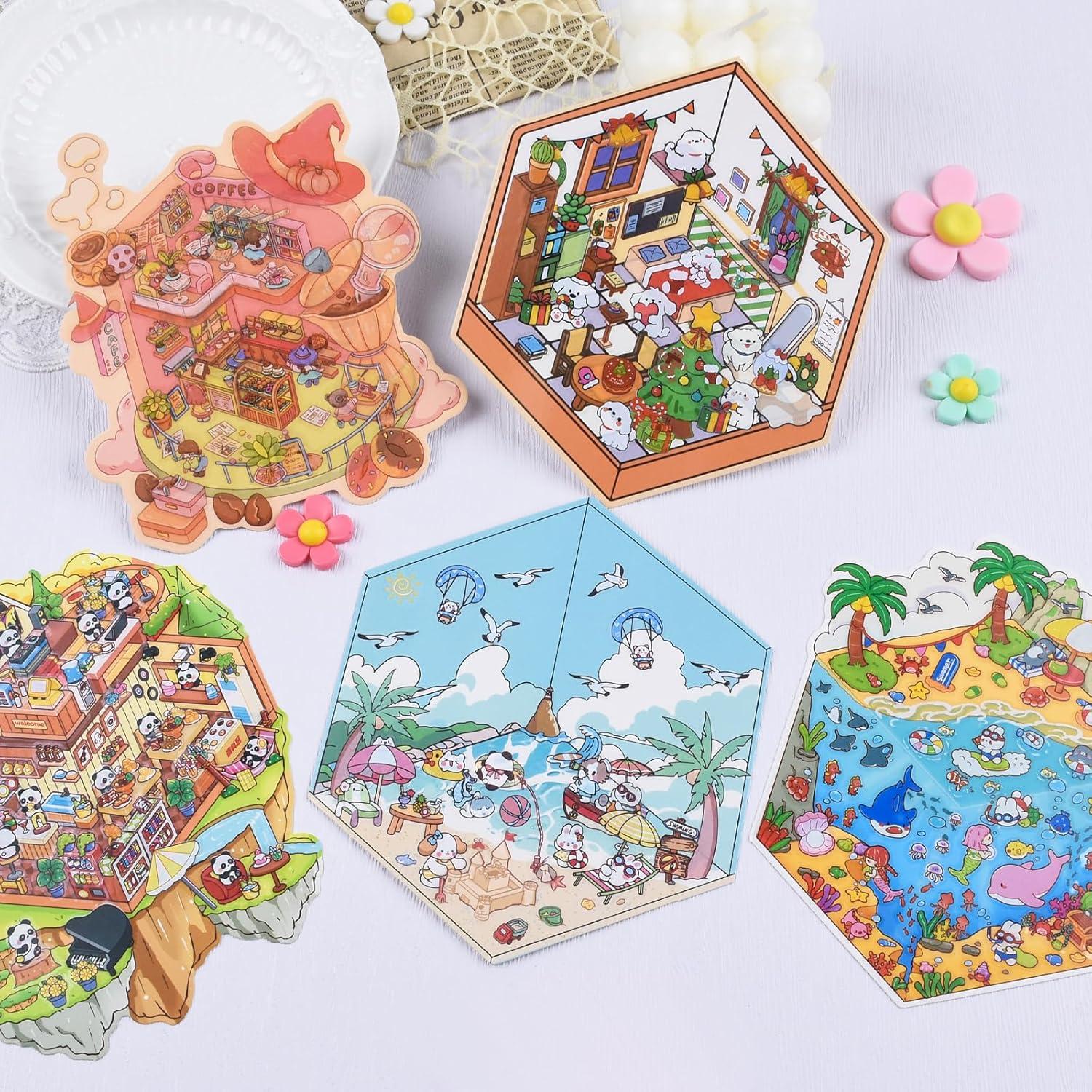 24 Pegatinas 3D GUBEARE para Crear Escenas de Habitaciones