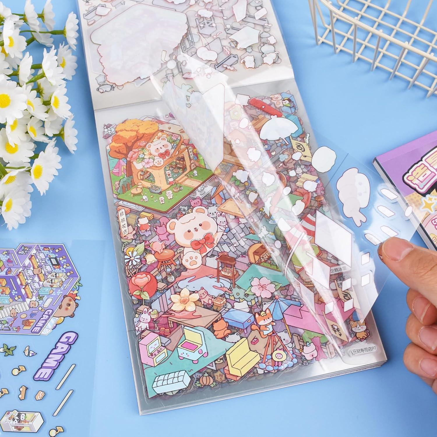 Libro de Pegatinas 3D GUBEARE - 20 Conjuntos Creativos