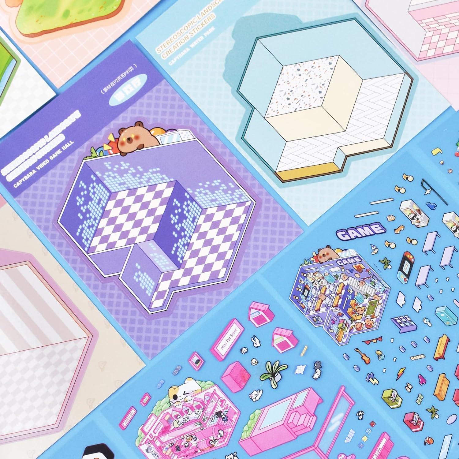 Libro de Pegatinas 3D GUBEARE - 20 Conjuntos Creativos