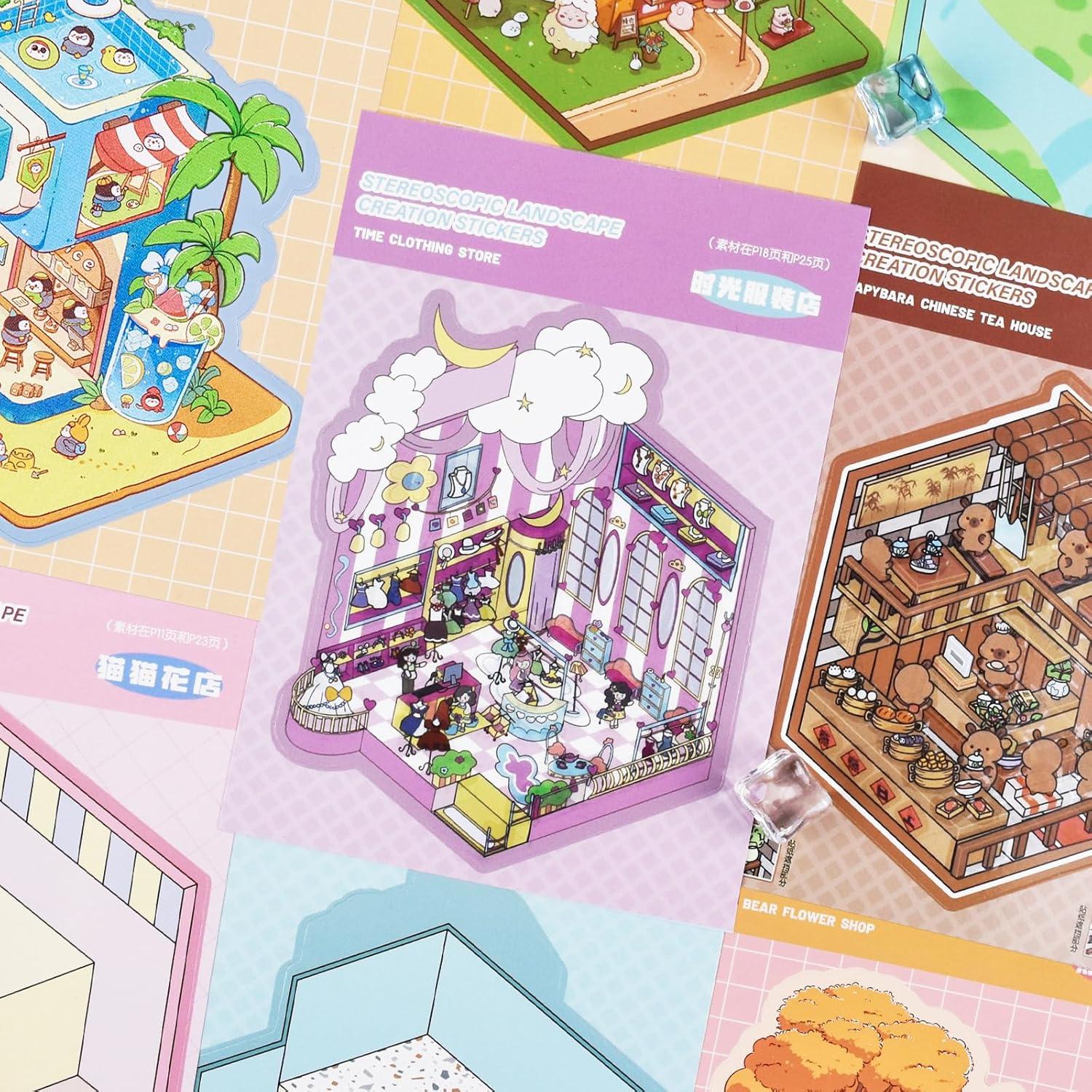 Libro de Pegatinas 3D GUBEARE - 20 Conjuntos Creativos