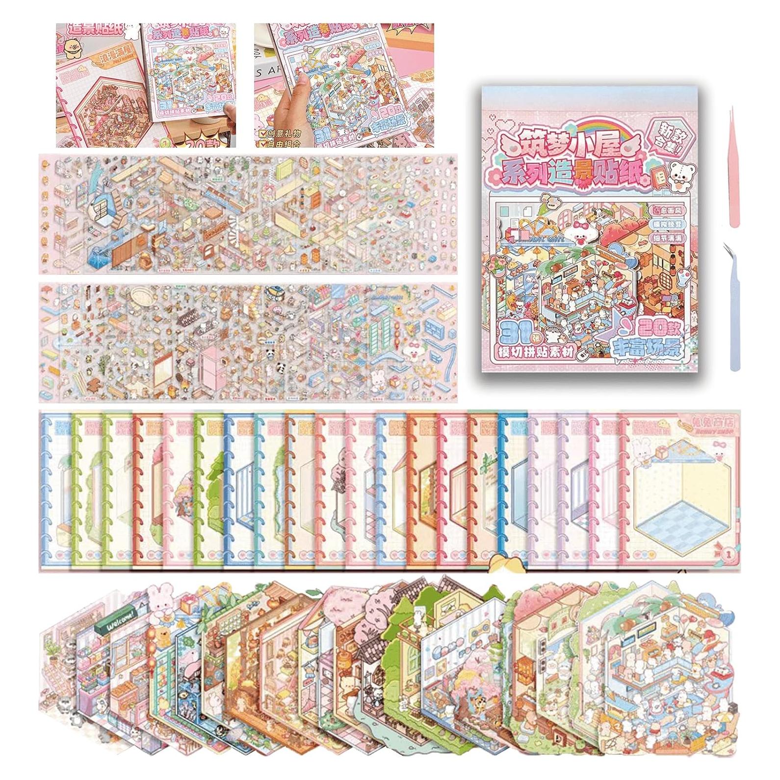 20 Juegos de Pegatinas 3D DIY TIYIMIYUXU para Adultos