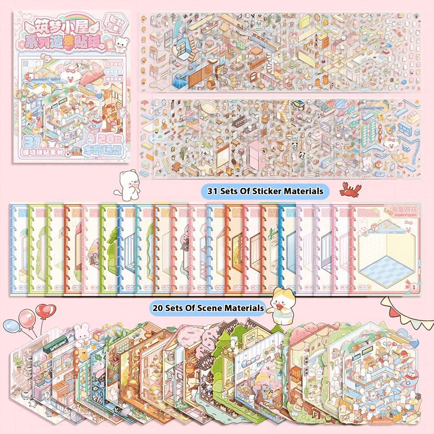 20 Juegos de Pegatinas 3D DIY TIYIMIYUXU para Adultos