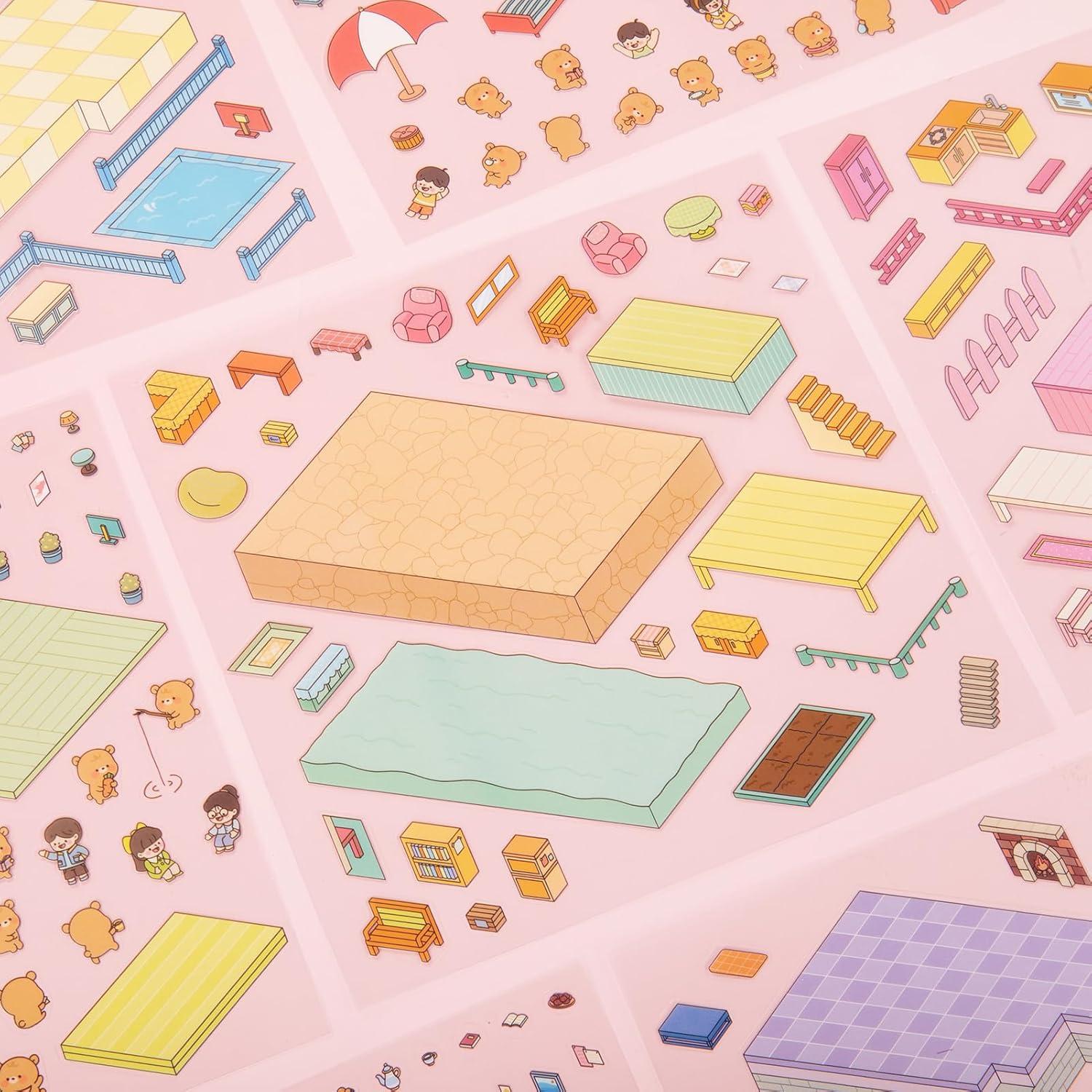 Pegatinas 3D DIY VAIOZXE - Set de 4 Escenas de Animales