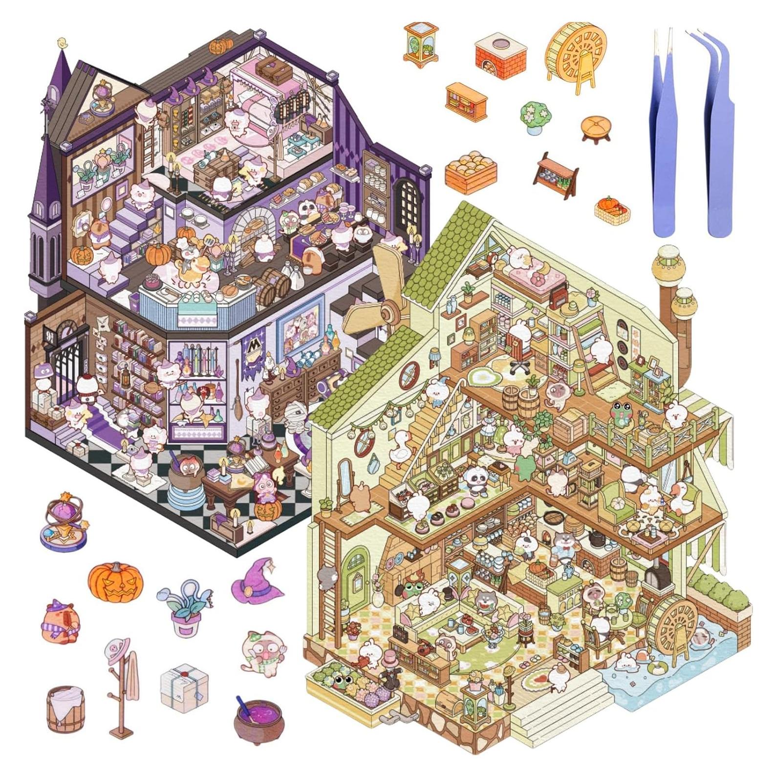 Set de Stickers 3D HFKPJRT Casa Halloween 22.6x18.7cm