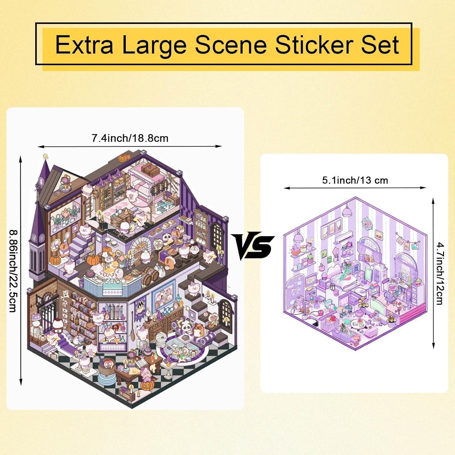 Set de Stickers 3D HFKPJRT Casa Halloween 22.6x18.7cm