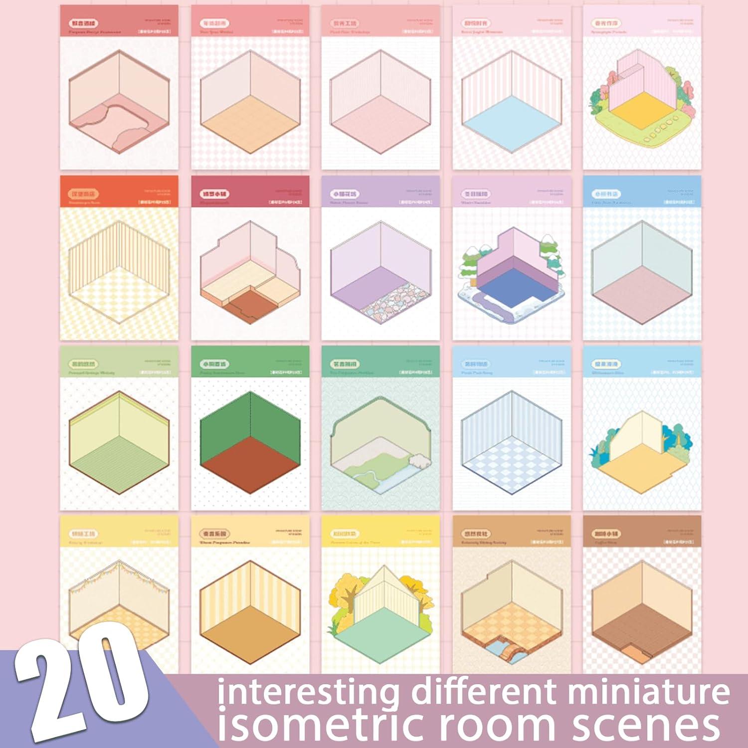 Libro de Pegatinas 3D DIY TIYIMIYUXU Rosa 20 Escenas