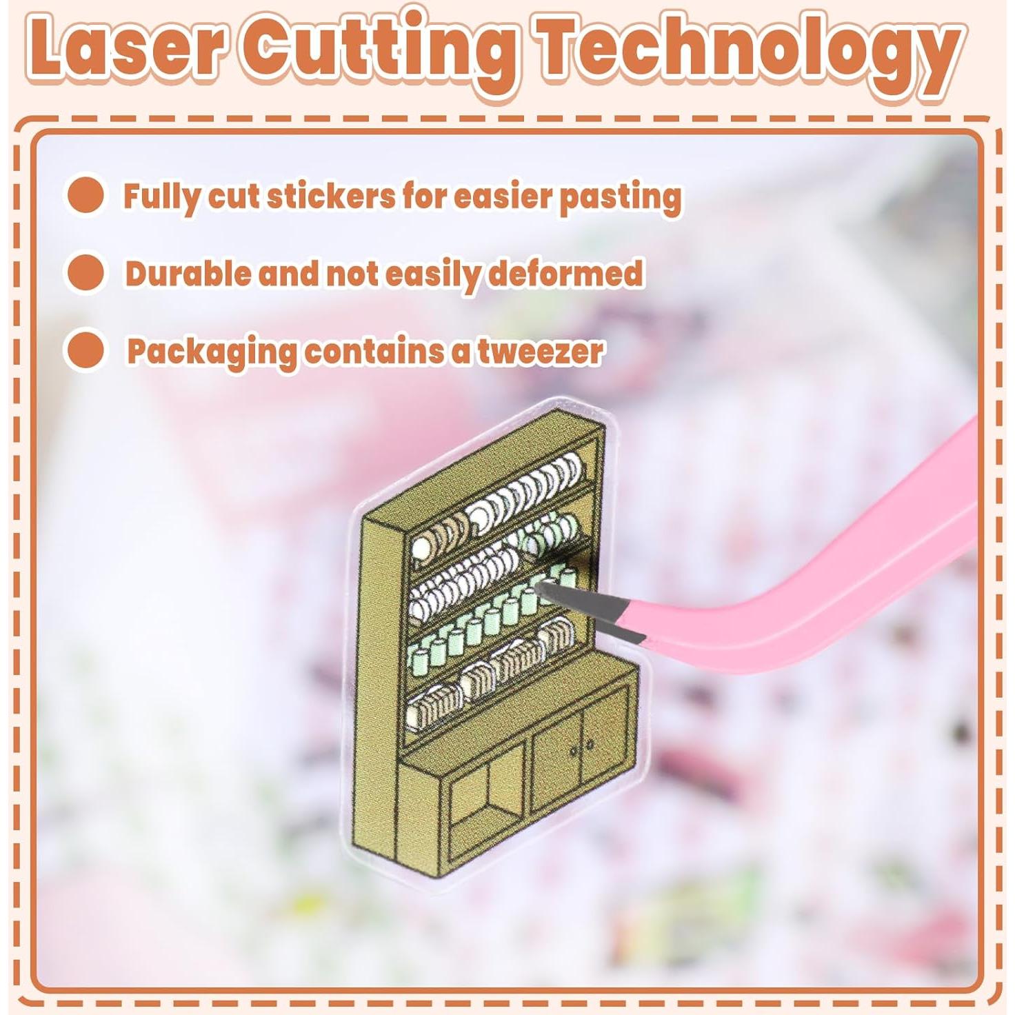 4 Sets Stickers 3D NiXianLinGo - Escenas Mágicas para Adultos y Niños