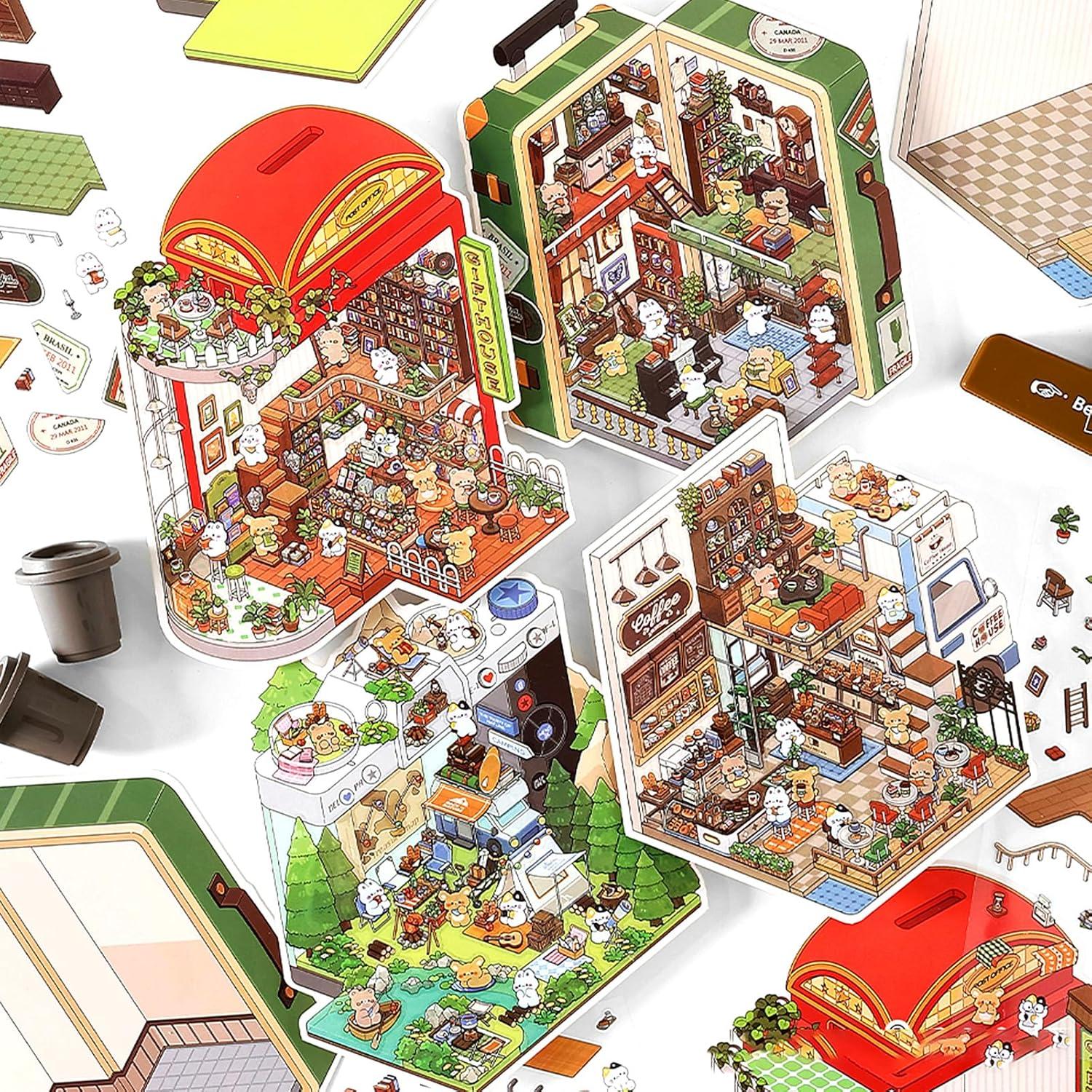 Pegatinas 3D DIY Honoson - 26 Hojas Multicolor para Manualidades