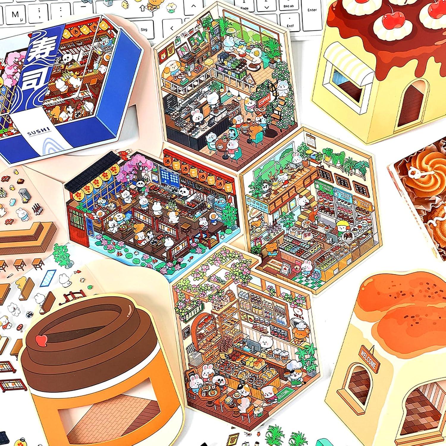 Pegatinas 3D DIY Honoson - 26 Hojas Multicolor para Manualidades