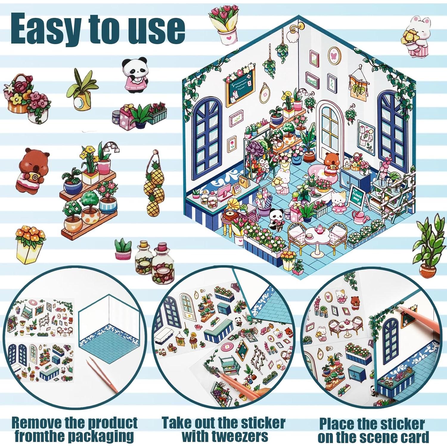 Pegatinas 3D DIY Zhzcncg - Taller de Osos, Restaurante, Barbería