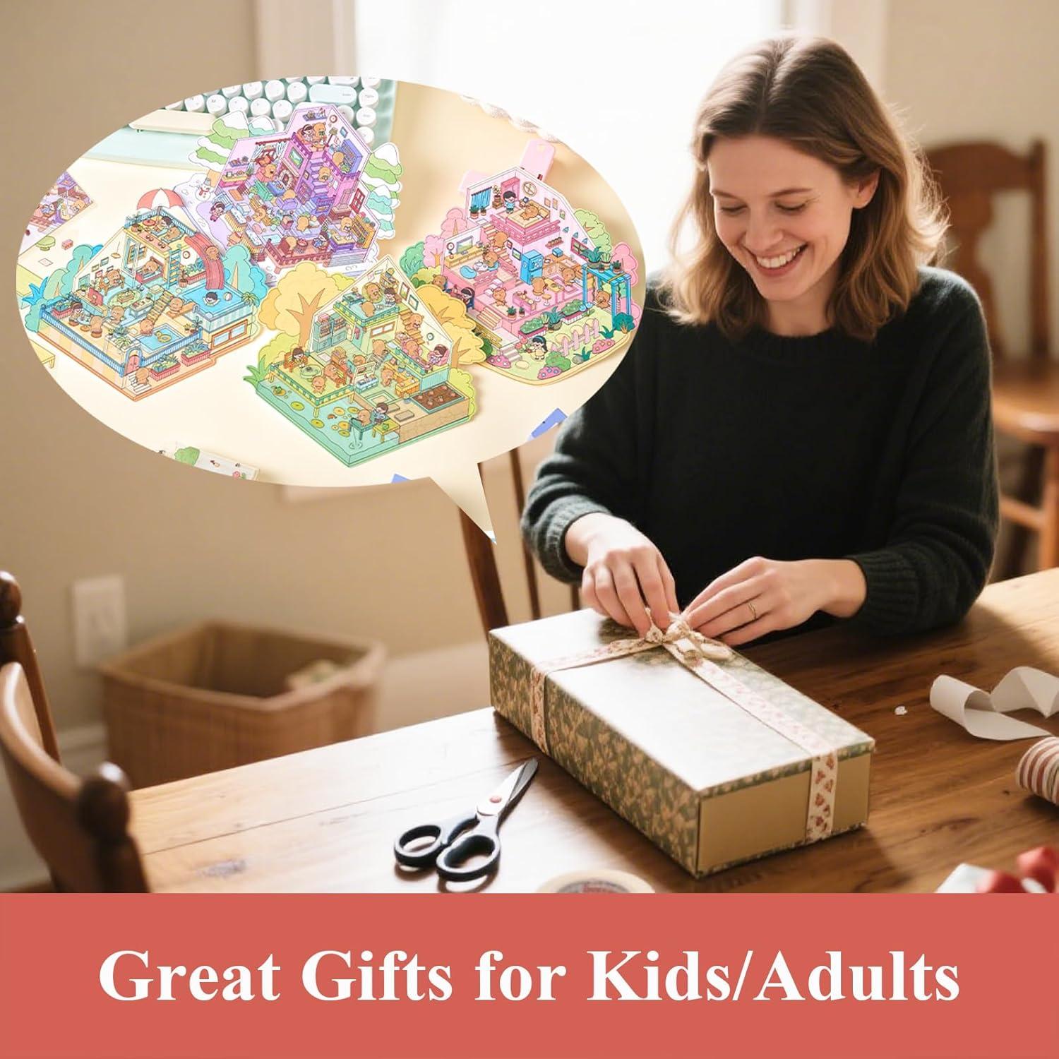 Kit de Stickers 3D DIY 4 Estaciones nianpin - Creatividad y Relajación