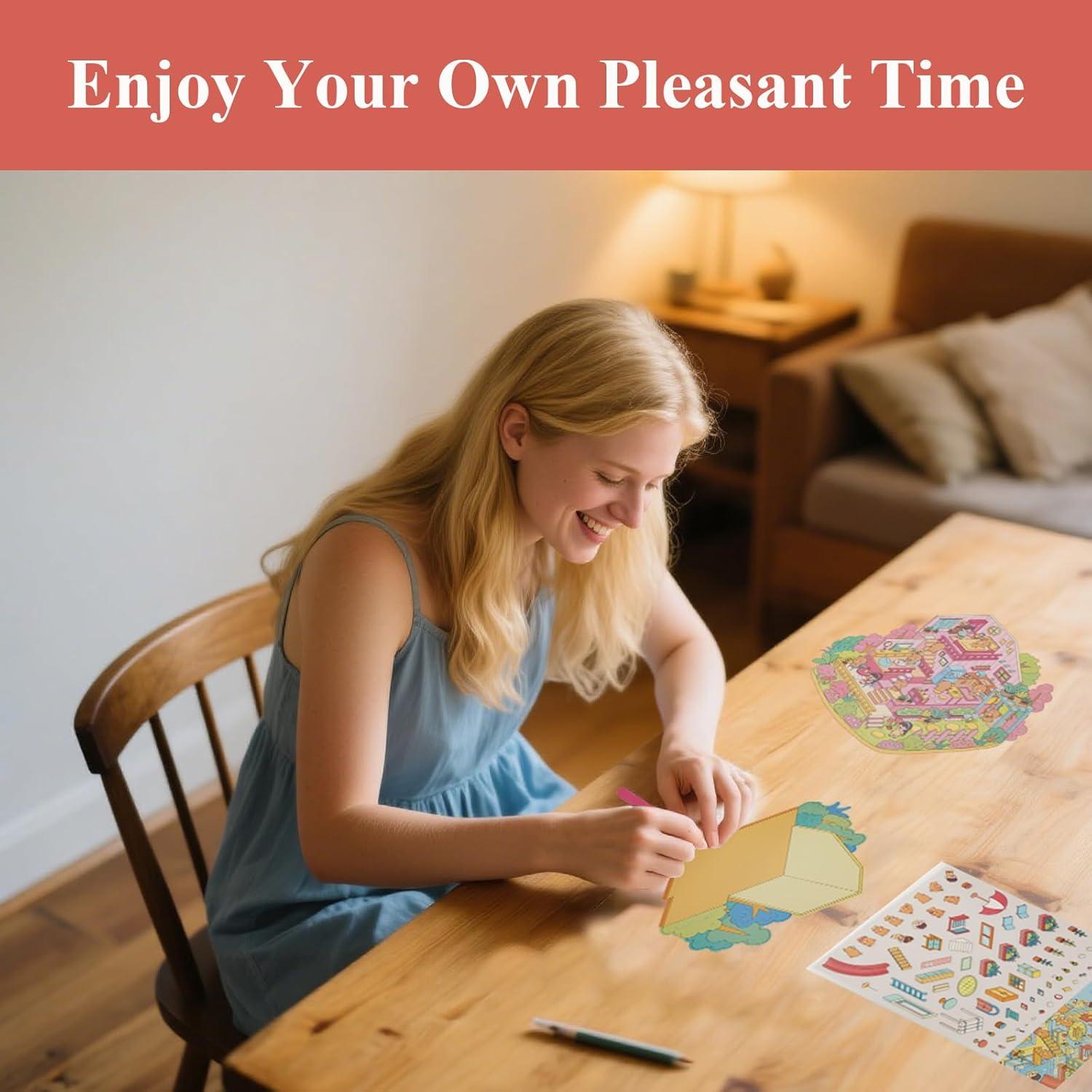 Kit de Stickers 3D DIY 4 Estaciones nianpin - Creatividad y Relajación