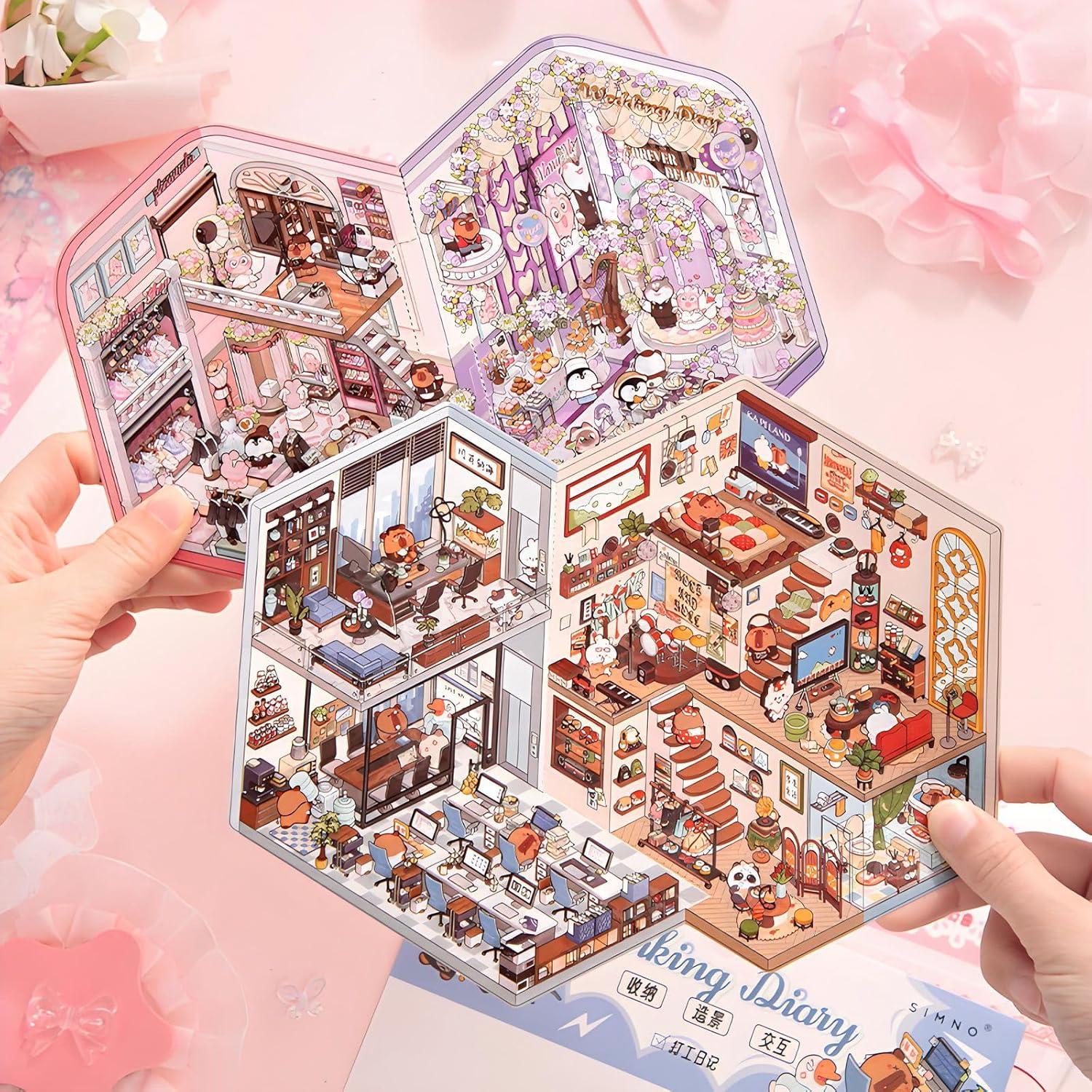 Conjunto de Stickers 3D DIY Funntech - Escenas de Caricatura