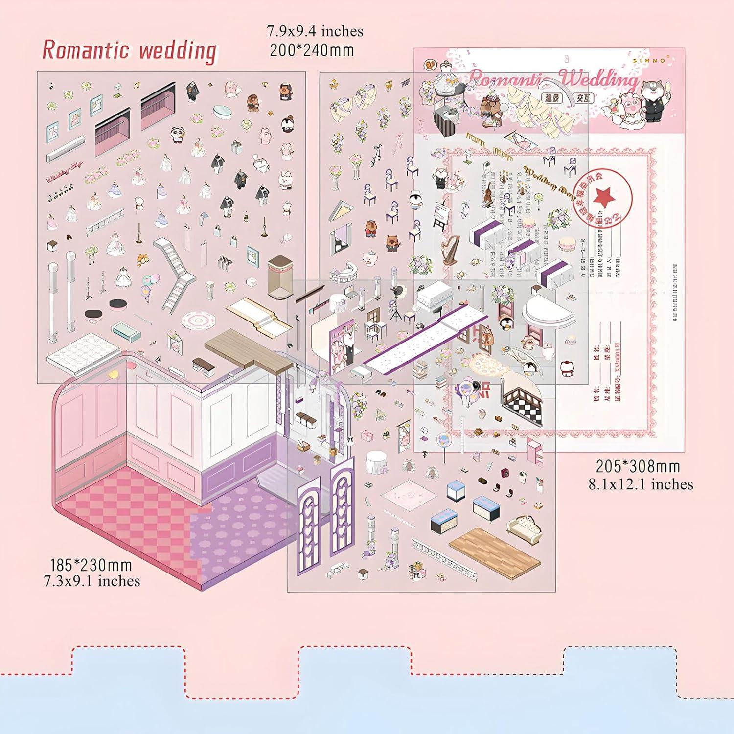 Conjunto de Stickers 3D DIY Funntech - Escenas de Caricatura