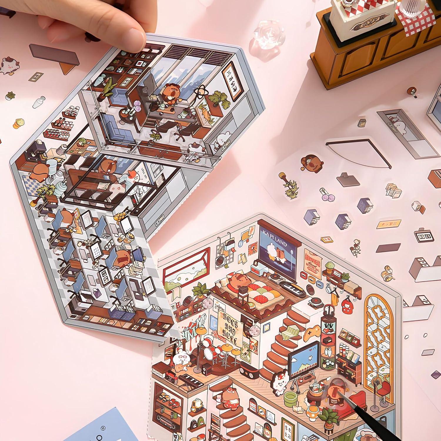 Conjunto de Stickers 3D DIY Funntech - Escenas de Caricatura