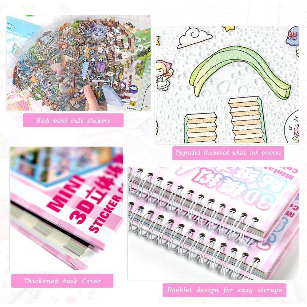 Kit de Manualidades Dwpetzo 3D - Libro de Stickers 20 Sets