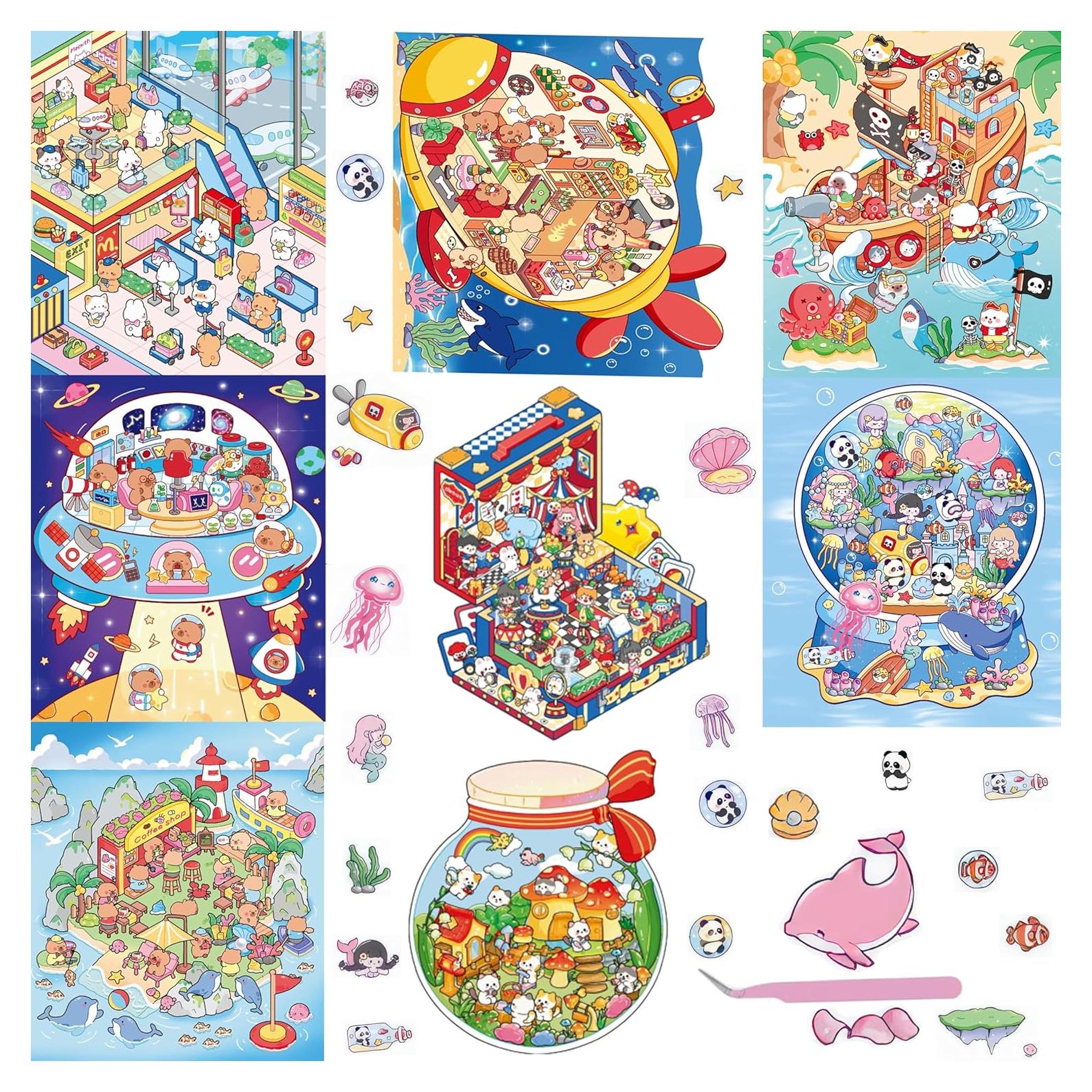 Kit de Pegatinas 3D DIY TKDKSFD - 8 Juegos Creativos para Adultos