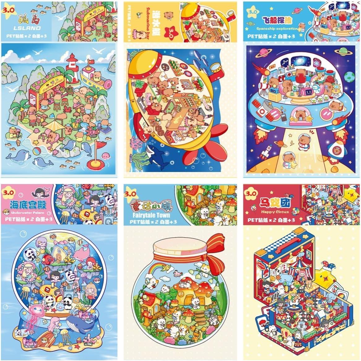 Kit de Pegatinas 3D DIY TKDKSFD - 8 Juegos Creativos para Adultos