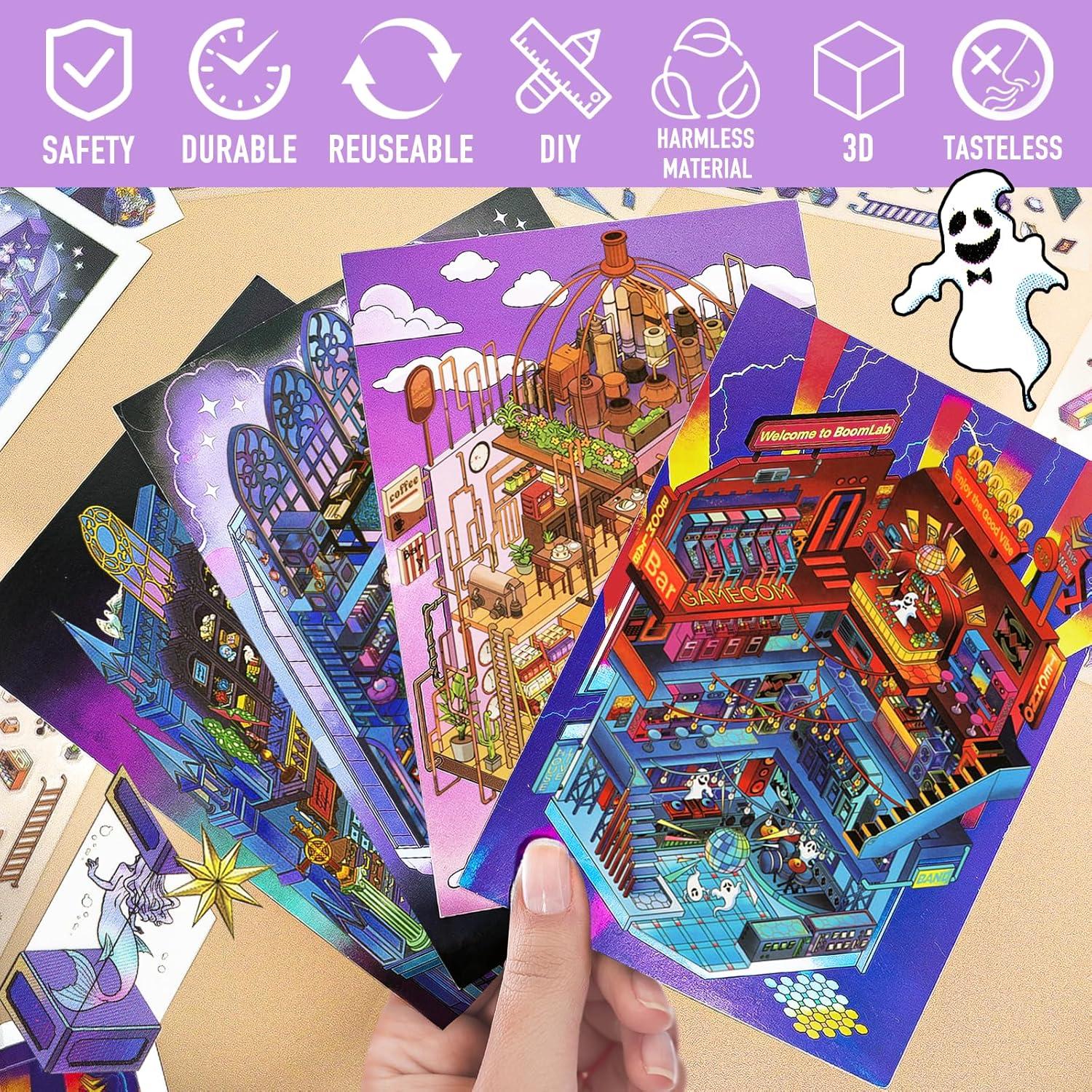 Pegatinas 3D K Kattone Castillo Fantasma - 4 Set DIY Halloween