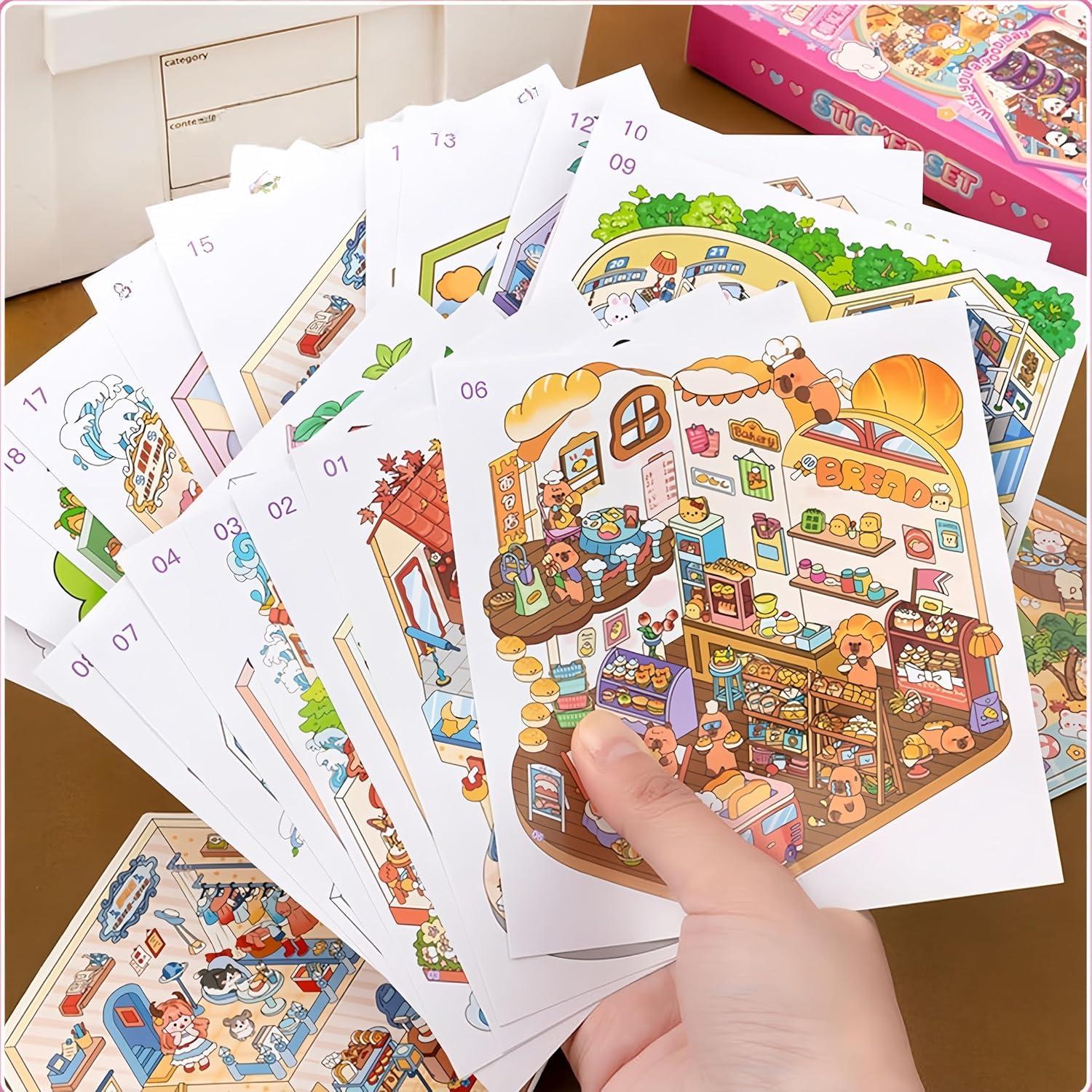 20 Juegos de Pegatinas 3D DIY Kaensc para Mini Casa